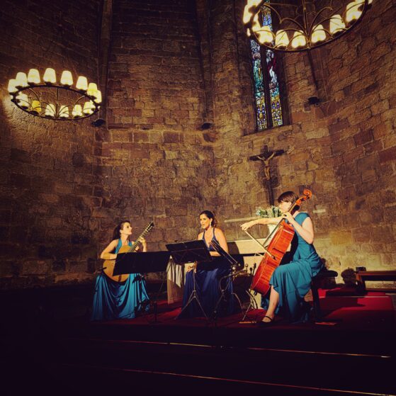 Les Baules playing at Pals's church